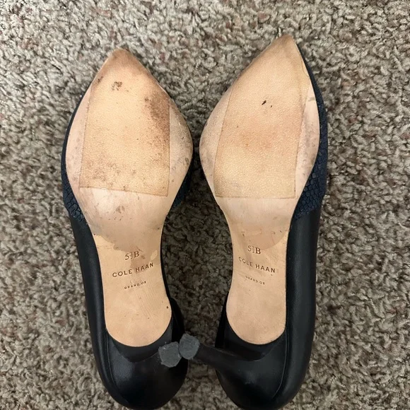 Cole Haan Women's Highline D’Orsay Leather Heel Pump Size 5.5 - Picture 4 of 4